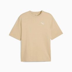 Koszulka sportowa męska Puma WARDROBE ESS BOXY 62964583. Brązowe koszulki sportowe męskie Puma, l, bez wzorów, z bawełny, bez kołnierzyka, bez ramiączek. Za 111.90 zł.