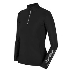 Damska koszulka jeździecka z długim rękawem HORKA Luxury EP. Czarne t-shirty damskie Horka, l, bez wzorów, z materiału, eleganckie, bez kołnierzyka. Za 231.00 zł.