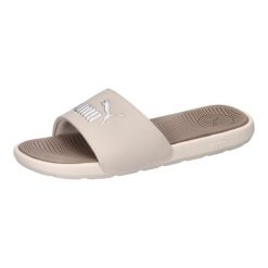 Klapki Damskie Puma Cool Cat Lato Basenowe Na Co Dzień. Brązowe klapki damskie Puma, bez wzorów, z materiału, sportowe, bez obcasa. Za 119.00 zł.