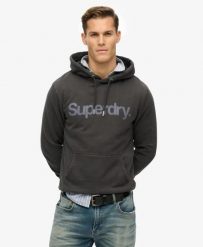 Superdry Core Logo City Hood męska bluza z kapturem – 100% bawełna, Washed Black. Czarne bluzy męskie Superdry., m, bez wzorów, z bawełny, z kapturem. Za 464.20 zł.