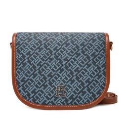 Torebka Tommy Hilfiger. Niebieskie listonoszki damskie Tommy Hilfiger, bez wzorów, bez dodatków. Za 359.99 zł.