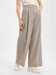 Weekend Max Mara Spodnie z czystej wełny Kobiety wełna ze strzyży beżowy, 34. Brązowe spodnie materiałowe damskie Weekend Max Mara, bez wzorów, z wełny. Za 1,249.95 zł.