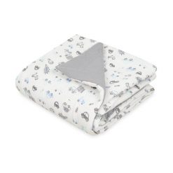 Kocyk MUSLIN DESIGN w pudełku 75x100. Szare kocyki dla dzieci Multitex, z bawełny. Za 126.22 zł.