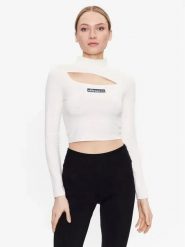 KOSZULKA DAMSKA Z DŁUGIM RĘKAWEM BLUZKA CROP ELLESSE KOLOR BEŻOWY. Brązowe koszulki sportowe damskie Ellesse, l, bez wzorów, z bawełny, bez kołnierzyka, bez ramiączek, do biegania. Za 110.20 zł.
