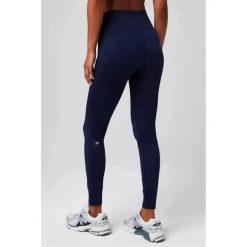 FABLETICS Damskie Legginsy Sportowe Wysoki Stan Oasis PureLuxe. Niebieskie legginsy damskie FABLETICS, l, bez wzorów, z elastanu, z podwyższonym stanem, długie, na fitness i siłownię. Za 299.99 zł.