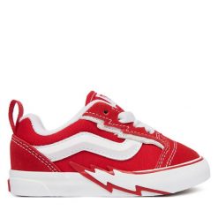 Tenisówki Vans. Czerwone trampki i tenisówki chłopięce Vans, bez wzorów, bez zapięcia. Za 239.99 zł.