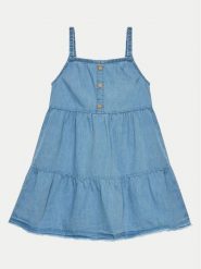 Coccodrillo Sukienka letnia WC4128303HGK Niebieski Regular Fit. Niebieskie sukienki dla dziewczynek COCCODRILLO, na lato, bez wzorów, z bawełny, bez ramiączek. Za 49.90 zł.