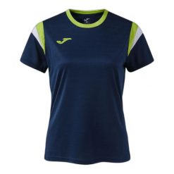 Koszulka tenisowa damska Joma Terra. Niebieskie t-shirty damskie Joma, m, bez wzorów, z materiału, klasyczne, bez kołnierzyka. Za 119.99 zł.