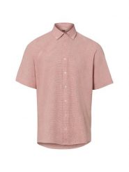 Nils Sundström koszula z krótkim rękawem z lnu Mężczyźni Modern Fit Bawełna czerwony, XXL. Czerwone koszule męskie Nils Sundström, m, bez wzorów, z bawełny, bez kołnierzyka, bez ramiączek. Za 169.95 zł.