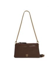 PINKO Torebka Double Mini Al 25-26 PLTT 105359 A0QO Brązowy. Brązowe torebki do ręki damskie Pinko, bez wzorów, ze skóry, bez dodatków. Za 939.99 zł.