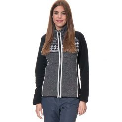 Bluza polarowa w kolorze czarno-szarym. Czarne bluzy damskie CMP, bez wzorów, z materiału, bez kaptura. W wyprzedaży za 194.95 zł.