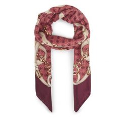 Chusta Guess. Fioletowe szaliki i chusty damskie Guess, z aplikacjami. Za 199.99 zł.