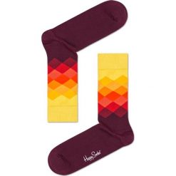 Happy Socks - Skarpety Faded Diamond. Brązowe skarpety męskie Happy Socks, z bawełny. W wyprzedaży za 29.90 zł.
