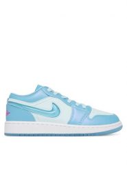 Nike Sneakersy Air Jordan 1 Low FN7366 Niebieski. Niebieskie buty sportowe dziewczęce Nike, bez wzorów, ze skóry, bez zapięcia. Za 509.99 zł.