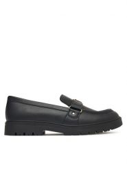 Tommy Hilfiger Loafersy T3A4-35141-1355999 S Czarny. Czarne półbuty dziewczęce Tommy Hilfiger, bez wzorów, ze skóry, bez zapięcia. Za 424.99 zł.