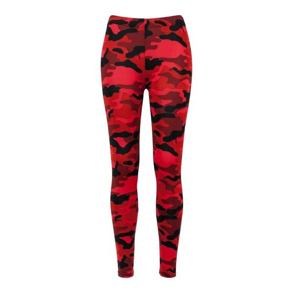 Damskie Legginsy W Kamuflażu. Czerwone legginsy damskie Urban Classics, s, bez wzorów, trekkingowe. Za 76.99 zł.