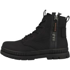 Botki komfortowe Bugatti black. Czarne botki męskie Bugatti, bez wzorów, z gumy, bez zapięcia. Za 356.00 zł.