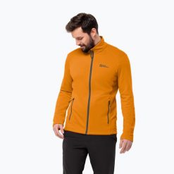 Bluza polarowa męska Jack Wolfskin Kolbenberg Fz. Żółte bluzy męskie Jack Wolfskin, m, bez wzorów, z polaru, bez kaptura, trekkingowe. Za 359.99 zł.