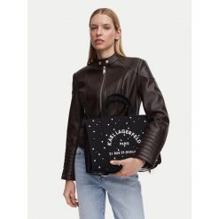 Torebka KARL LAGERFELD. Czarne torebki do ręki damskie KARL LAGERFELD, bez wzorów, klasyczne, bez dodatków. Za 649.99 zł.