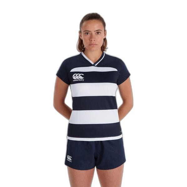 Damska koszulka w paski Canterbury Vapodri Evader. Białe koszulki sportowe damskie CANTERBURY, m, bez wzorów, z materiału, sportowe, bez kołnierzyka. Za 314.50 zł.