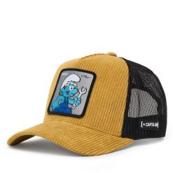 Czapka z daszkiem Capslab. Żółte czapki i kapelusze damskie CapsLab, bez wzorów. Za 169.99 zł.