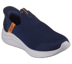 Buty sportowe Sneakersy damskie, Skechers Ultra Flex 3.0 - Smooth Step Slip-ins. Brązowe obuwie sportowe damskie Skechers, bez wzorów, z materiału, trekkingowe. Za 229.99 zł.