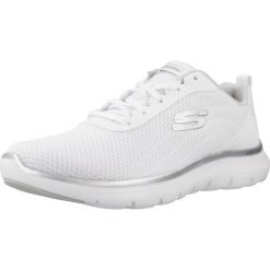 Buty do chodzenia damskie Skechers Flex Appeal 5.0. Białe obuwie sportowe damskie Skechers, bez wzorów, z materiału, trekkingowe, Skechers Sport. Za 425.00 zł.