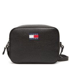Torebka Tommy Jeans. Czarne listonoszki damskie Tommy Jeans, bez wzorów, z jeansu, bez dodatków. Za 189.99 zł.