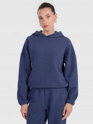 BLUZA DAMSKA DRESOWA 4F Z DZIANINY O SPLOCIE WAFLOWYM TSWSF1847 KOLOR NIEBIESKI. Niebieskie bluzy damskie 4f, l, bez wzorów, z dresówki, bez kaptura. Za 179.99 zł.
