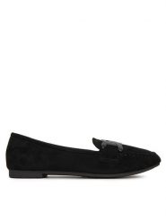 DeeZee Lordsy LE601-41 Czarny. Czarne mokasyny damskie DeeZee, z materiału. Za 79.99 zł.