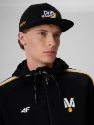 4F Czapka z daszkiem snapback uniseks 4F x Drift Masters - czarna L/XL. Czarne czapki i kapelusze damskie 4f, z aplikacjami, z materiału, klasyczne. Za 119.99 zł.