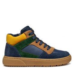 Sneakersy Geox. Niebieskie trampki i tenisówki chłopięce Geox, bez wzorów, bez zapięcia. Za 219.99 zł.