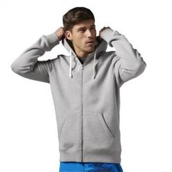 Bluza sportowa męska Reebok EL Fleece FZ. Szare bluzy męskie Reebok, m, bez wzorów, z kapturem. Za 355.00 zł.