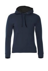 Clique Classic Hoody Women – damska bluza z kapturem, dark navy. Niebieskie bluzy damskie CLIQUE, s, bez wzorów, z bawełny, z kapturem. Za 212.22 zł.