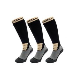 Skarpety narciarskie - Merino Wool Pro - 3 pary - Czarne. Czarne skarpety damskie POEDERBAAS, bez wzorów. W wyprzedaży za 329.62 zł.