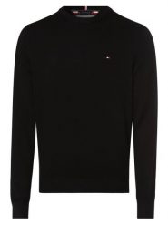 Tommy Hilfiger Sweter z dodatkiem kaszmiru Mężczyźni Bawełna czarny, M. Czarne swetry przez głowę męskie Tommy Hilfiger, m, bez wzorów, z bawełny, bez kołnierzyka. Za 489.95 zł.