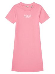 Guess Sukienka codzienna J5YK11 KBZP4 Różowy Regular Fit. Czerwone sukienki dla dziewczynek Guess, z aplikacjami, z bawełny, bez ramiączek. Za 119.99 zł.