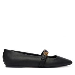 Baleriny Calvin Klein. Czarne baleriny damskie Calvin Klein, bez wzorów, bez obcasa. Za 489.99 zł.