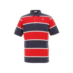 Koszulka polo w paski Serge Blanco. Czerwone koszulki polo męskie SERGE BLANCO, m, bez wzorów, bez kołnierzyka, bez ramiączek. W wyprzedaży za 299.00 zł.