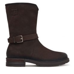 Botki Josef Seibel. Brązowe botki damskie Josef Seibel, bez obcasa, na płaskiej podeszwie, bez zapięcia. Za 579.99 zł.