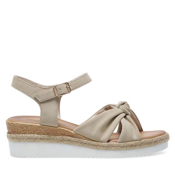 Espadryle Clara Barson. Brązowe sandały damskie Clara Barson, bez wzorów, bez obcasa, bez zapięcia. Za 69.99 zł.