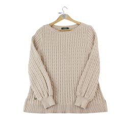 Second life - Damski różowy sweter - Jak nowy. Czerwone swetry damskie Ralph Lauren, bez wzorów, bez kołnierzyka, bez ramiączek, bez kaptura. Za 149.06 zł.