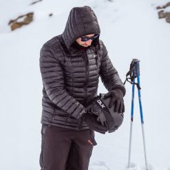 Dlx Zoltan- Męska kurtka puchowa Dlx czarna. Czarne kurtki sportowe męskie Trespass, m, bez wzorów, z puchu, trekkingowe. Za 651.99 zł.