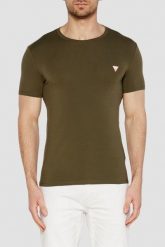 GUESS Zielony męski t-shirt z okrągłym dekoltem, Rozmiar XXL. Zielone t-shirty męskie Guess, m, z aplikacjami, z bawełny, bez kołnierzyka. W wyprzedaży za 95.99 zł.