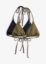 Biustonosz bikini z trójkątnymi miseczkami (2 szt.). Czarne bikini damskie bonprix, bez wzorów. Za 74.99 zł.