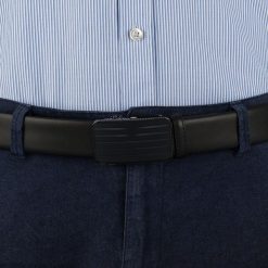 Pasek męski skórzany 3,5 cm klamra automatyczna Beltimore czarny 02-544 : Kolory - czarny, Rozmiar pasków - r.110-125 cm. Czarne paski damskie bez wzorów, ze skóry, wizytowe. Za 64.99 zł.