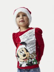 NAME IT Bluzka Minnie 13234183 Czerwony Regular Fit. Czerwone bluzki dla dziewczynek Name it, bez wzorów, z bawełny, bez ramiączek. Za 79.99 zł.