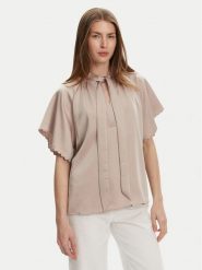 Bruuns Bazaar Bluzka Beckia Wendi BBW4439 Beżowy Regular Fit. Brązowe bluzki damskie Bruuns Bazaar, bez wzorów, z syntetyku, bez kołnierzyka, bez ramiączek. Za 339.99 zł.