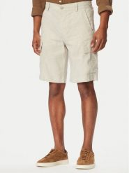 BOSS Szorty materiałowe Sisla 50559366 Szary jasny Relaxed Fit. Szare szorty męskie Boss, m, bez wzorów, ze lnu. Za 629.99 zł.