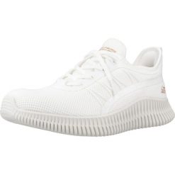 Tenisówki Skechers Model Bobs Geo-new Aesthetics Slip-ins Kolor Biały. Białe obuwie sportowe damskie Skechers, bez wzorów, z tkaniny, tenisowe, Skechers Sport. Za 199.99 zł.